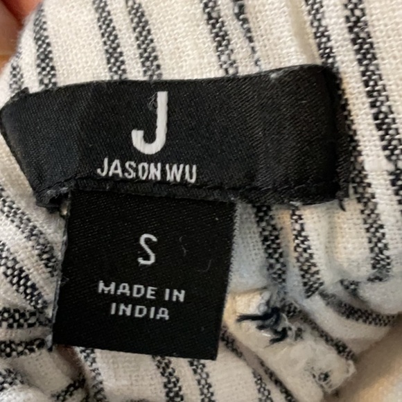 Jason Wu linen blend striped loose fit pant - Picture 4 of 5